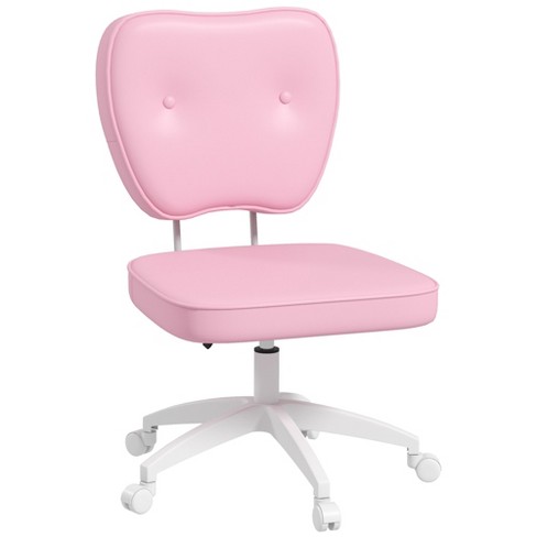 Pink armless online chair