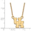 Black Bow Jewelry 14k Yellow Gold Plated Sterling Silver Houston Cougars NCAA Necklace 18 Inch - 2 of 4