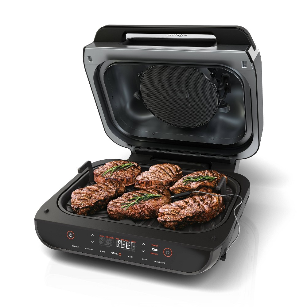 Ninja Foodi Smart XL 6-in-1 Indoor Grill with 4-qt Air Fryer, Roast, Bake, Broil, & Dehydrate - Black