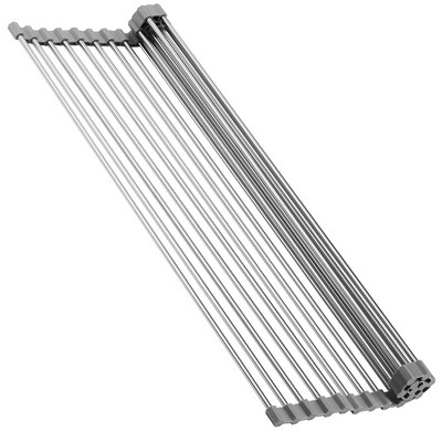 Over The Sink (roll Away) Dish Drainer Silver - Brightroom™ : Target