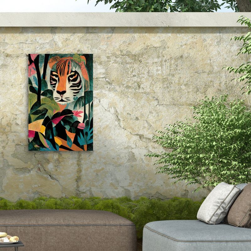 Treechild Jungle Tiger Outdoor Canvas Art, 5 of 8