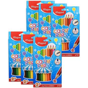 Maped Color'Peps Triangular Colored Pencils, Assorted Colors, Pack of 48  (832