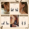 3 Pairs Skull Cat Earrings for Teens - Spooky Halloween Jewelry, Party Accessories & Gift Basket Stuffers - 2 of 4