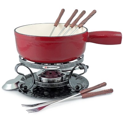 Swissmar Lugano 9 Piece Cast Iron Fondue Set