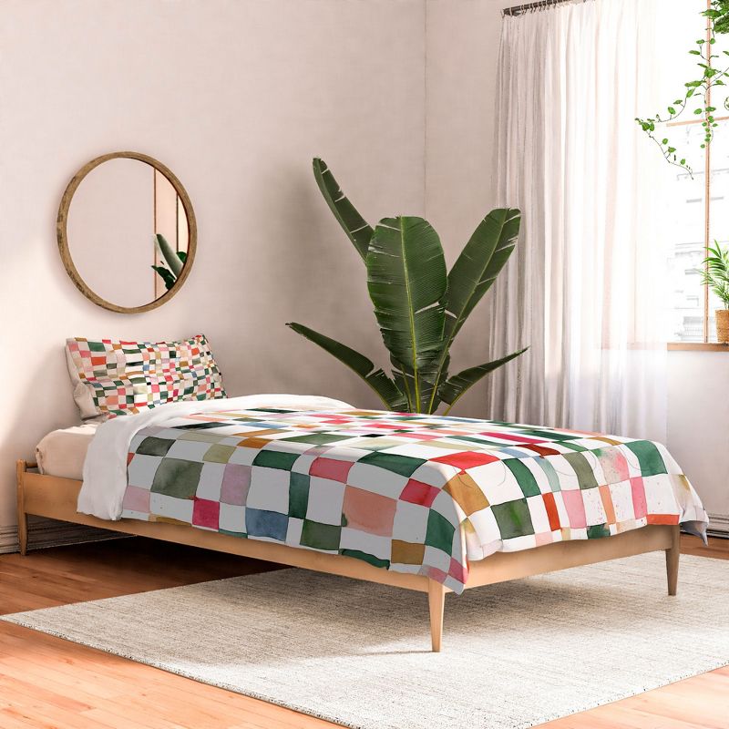 Ninola Design Watercolor checker Yuletide Comforter + Pillow Sham(s) - Deny Designs, 2 of 4