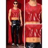 INSPIRE CHIC Men's Sleeveless Crew Neck Party Metallic Crop Tank Tops - 4 of 4