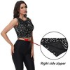 Anna-Kaci Women's Sleeveless Sequin Crop Top with Round Neckline and Sparkle Embellishment - 3 of 4