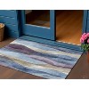 HomeRoots 3' X 5' Denim Blue And Purple Abstract Washable Indoor Outdoor Area Rug - 2 of 4