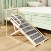 TopComfy Foldable Pet Step and Ramp with Side Rails 4 Adjustable Heights Non-Slip Carpet Pine Wood for Dogs Cats Bed Sofa, Gray, 27.17"*18.5"*5.51" - 4 of 4