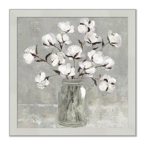 Courtside Market Cotton Bouquet 11x11 Framed Artboard - 1 of 2
