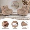 Lirago,Brown,Compact Swivel Rocker Recliner Chair for Adults -Black Metal Frame for Small Spaces - 4 of 4