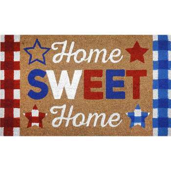 American Home Patriotic Natural Fiber Coir Doormat 30" x 18" Briarwood Lane