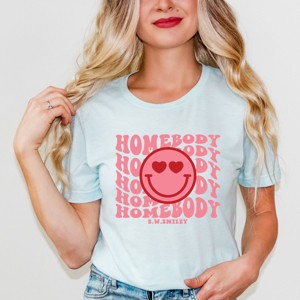 Simply Sage Market S.W.Smiley Homebody Stacked Smiley Face Short Sleeve Tee - 1 of 4