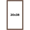 PosterPalooza | 20x38 Wide Barnwood Picture Frame, UV Acrylic, 6 Finishes - Grey, Brown, White, and Black - 2 of 4