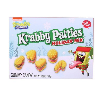 SpongeBob Krabby Patties Giant Theater Box Christmas Candy - 6.03oz