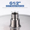 WOWOW 1-Spray Patterns with 1.8 GPM 8 in. Wall Mount Rain Fixed Shower Head in Brushed Nickel - 2 of 4