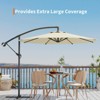 10ft Offset Patio Umbrella, Cantilever Umbrella with Easy Lift & Tilt Adjustment, 8 Ribs Sun umbrella UV Protection for Backyard, Pool, Garden - 3 of 4