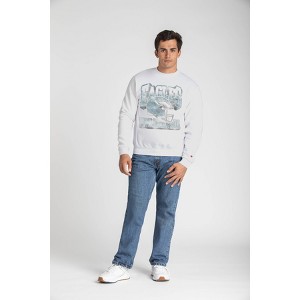 NFL Philadelphia Eagles Men's White Crewneck Fleece Sweatshirt - 1 of 4