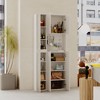 FUFU&GAGA Modern Multi - functional White Decorative Storage Cabinet with Mirror and Display Shelves - 2 of 4