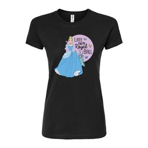 Women's - Disney Princess - Late For My Ball Fitted Graphic T-Shirt - 1 of 3