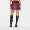 Women's High-Rise Faux Leather A-Line Skort - Wild Fable™ Burgundy M - 3 of 3