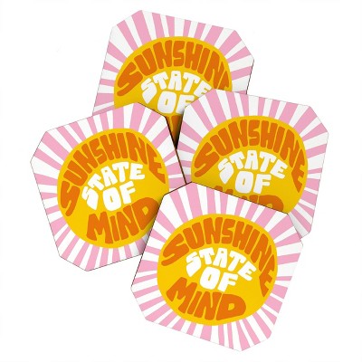 4pk Sunshine Canteen Vibes Coasters - society6