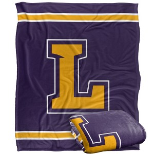 Lipscomb University Primary Logo Stripes Silky 50x60 Blanket, 1 Sided - 1 of 4