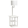 57" Modern 2-Tier End Table Floor Lamp Combination with 2 USB Charging Ports and Power Outlet - Simple Designs - 2 of 4