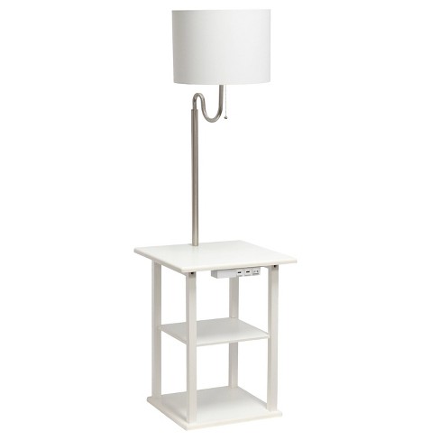 Floor lamp with table and store usb port