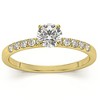 Pompeii3 1/2Ct Round Cut Diamond Engagement Ring in White Yellow or Rose Gold - 4 of 4
