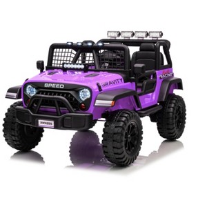 24V Kids 2-Seater Electric Truck w/ Parent Remote, Spring Suspension, 2 Speeds, LED Lights + MP3 Player (Ages 3-8) - 1 of 1