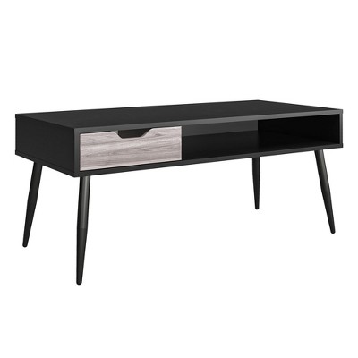 RealRooms Grafton Coffee Table, Black Oak