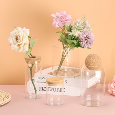 Unique Bargains Kitchen Food Storage Glass Jar with Airtight Bamboo Lid 12x10cm — фото 5