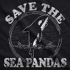 Mens Save The Sea Pandas Funny Whale Orca Dolphin Ocean Life T shirt - Crazy Dog Men's T Shirt - 2 of 4