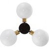 Crystorama Lighting Gigi 3 - Light Flush Mount in  Matte Black/Aged Brass - 3 of 3
