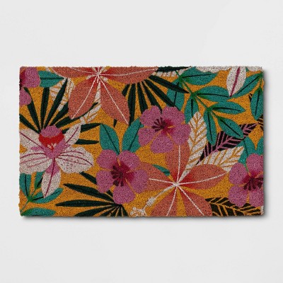 1'6"x2'6" Floral Coir Doormat - Sun Squad™