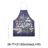 Unique Bargains Christmas Aprons Linen Dark Blue Black Beige White 21.65"x26.77" 1 Pcs - 3 of 4