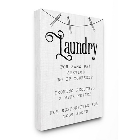 Stupell Industries Family Laundry Room Service Rustic Style Humor ...