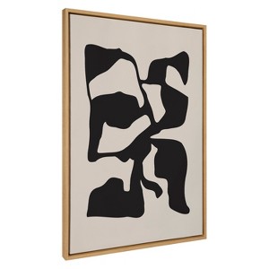 Kate & Laurel All Things Decor 31.5"x41.5" Sylvie Distorted Shapes of Black and Tan Wall Art by The Creative Bunch Studio Natural - 1 of 4
