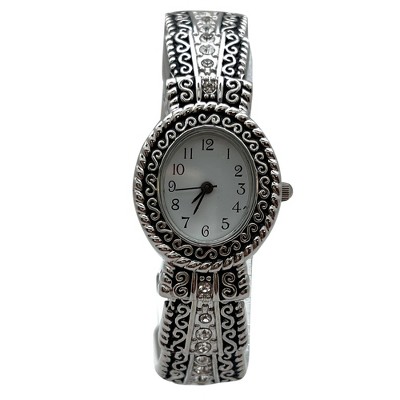 Olivia Pratt New Elegant Textured Bangle Women Watch