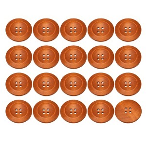 Unique Bargains Wooden DIY Craft Clothing Sewing Buttons 50 Pcs - 1 of 4