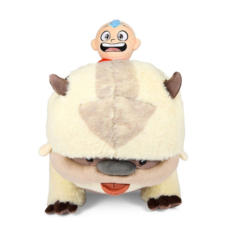 NECA Avatar The Last Airbender Phunny Appa with Aang 12&#34; Stylized Plush, 1 of 9