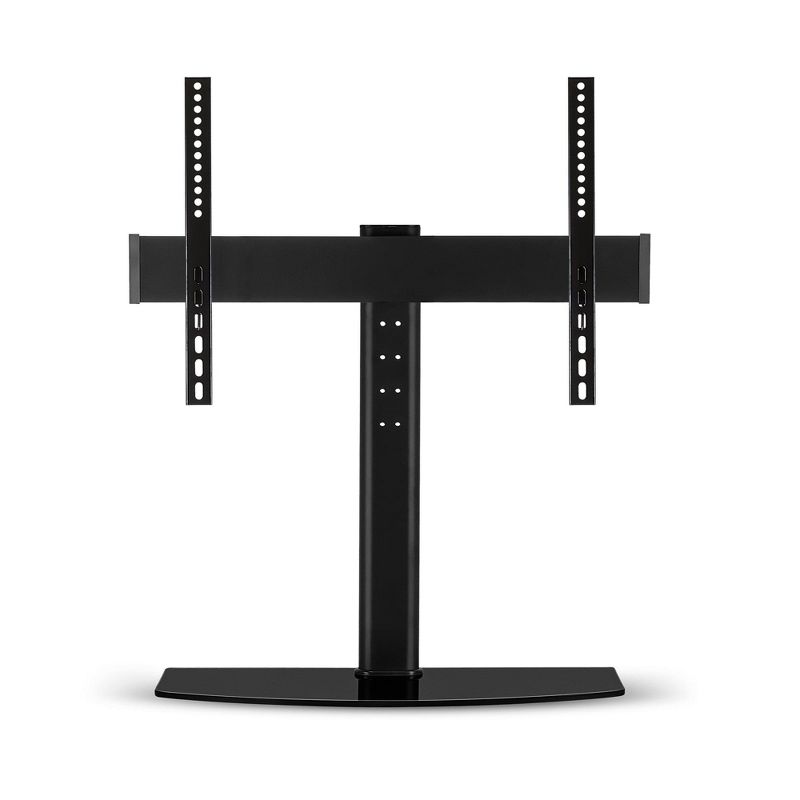 Mount-It! Height Adjustable Universal TV Stand Base Mount | Tabletop TV Stand for 32 to 60 in. Screens with Tempered Glass Base | Holds Up to 88 Lbs., 1 of 9