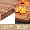 Cheese Charcuterie Board for Kitchen, Extra Large Cutting Board with Side Handles & Juice Grooves, Reversible Wooden Chopping Board - 3 of 4