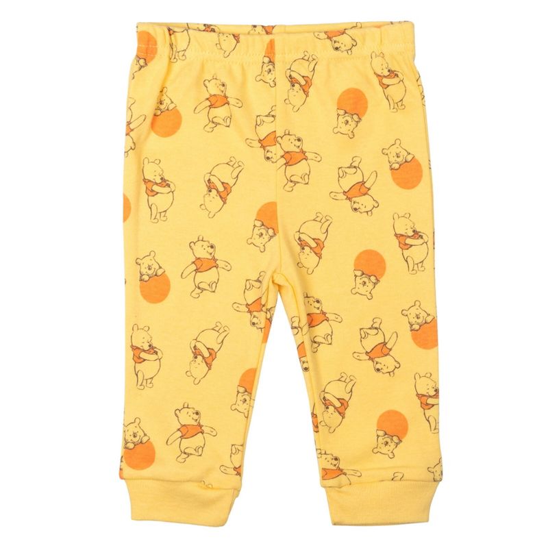 Disney Winnie the Pooh Baby Bodysuit Pants Bib and Hat 4 Piece Outfit Set Newborn to Infant, 3 of 8