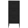vidaXL Storage Cabinet Black Steel Medium Adjustable Feet - 3 of 4