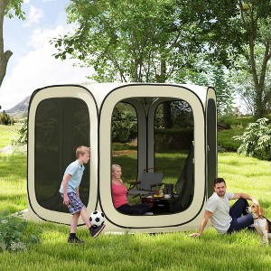 Pop Up Screen Tent 11x11 ft, UPF50+ Portable Camping Gazebo Screen