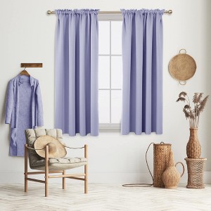 Deconovo Blackout Thermal Rod-Pocket Curtains, OEKO-TEX Certified, 2 Panels（52W） - 1 of 4