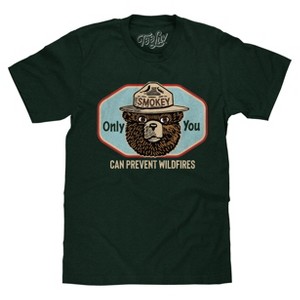Smokey Bear Only You Can Prevent Wildfires T-Shirt - Forest Green - 1 of 2