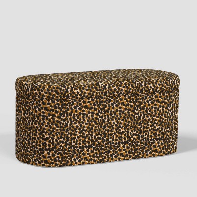 Leopard deals ottoman bench